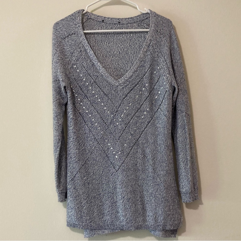 no tag blue sweater .. looks like ann taylor!! looks new.. large size